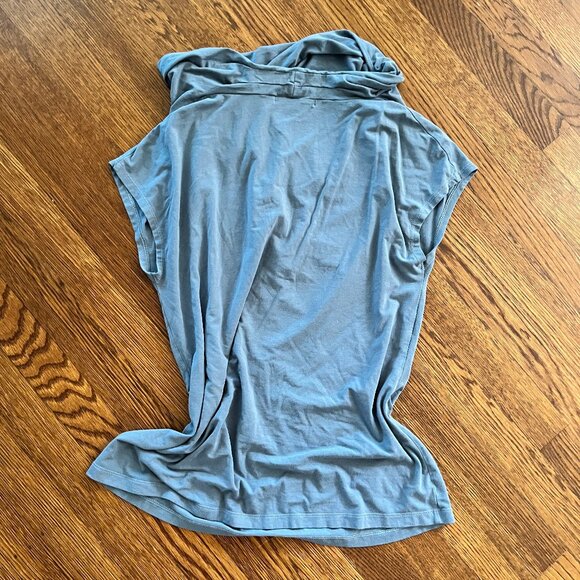 Kulayan Cowl Neck Top - Teal Blue - XL - Organic Bamboo Fabric - EUC - USA-Made - Picture 5 of 9